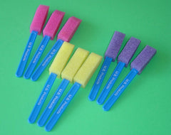 Thin Foam Brushes Pack 9