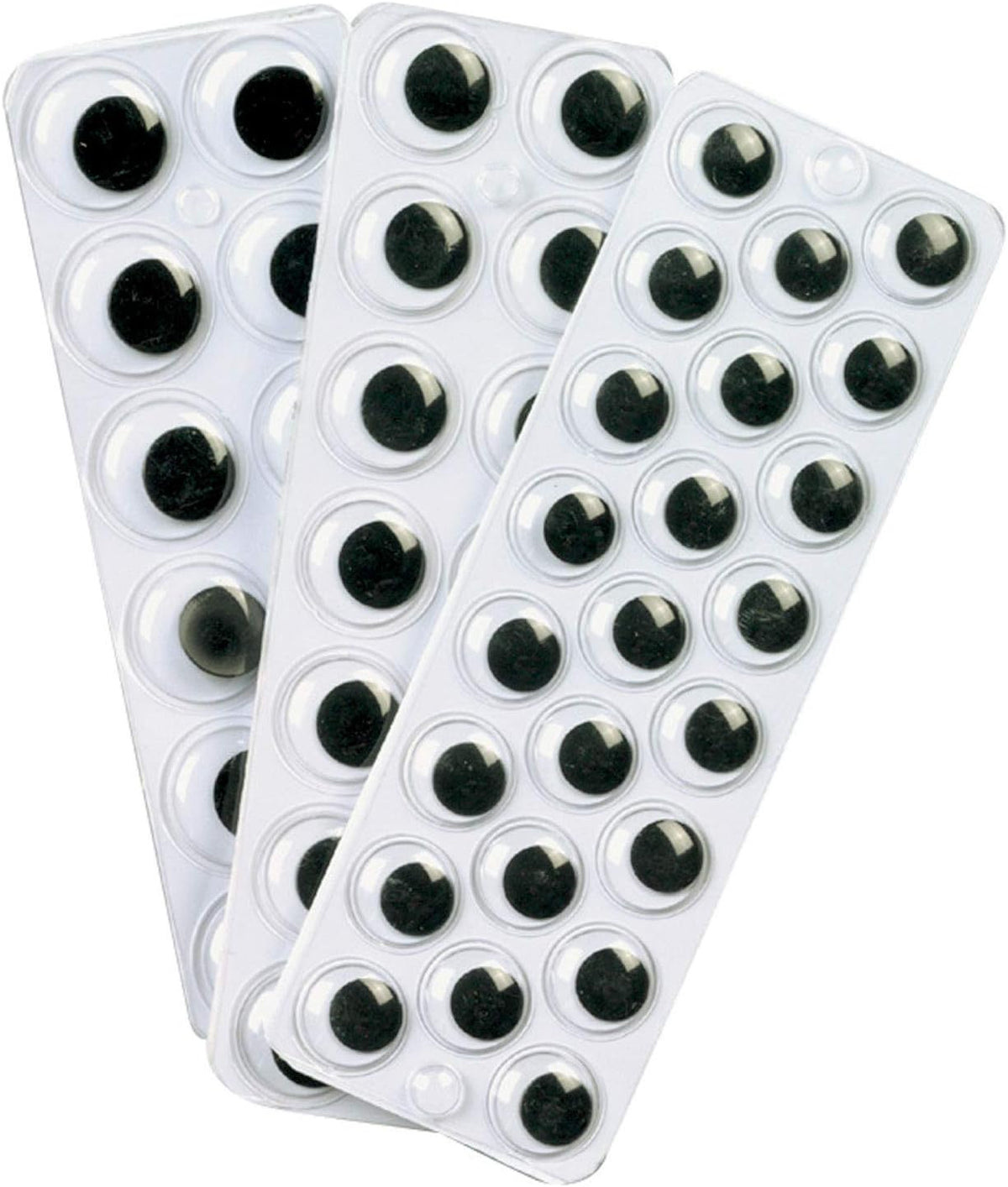 SCO WIGGLY EYES SHEET BLACK & WHITE 125PCS -Min Qty 12