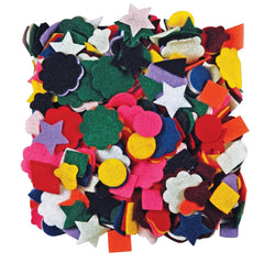 FELT SHAPES ASSORTED SHAPES AND COLORS SET OF 500