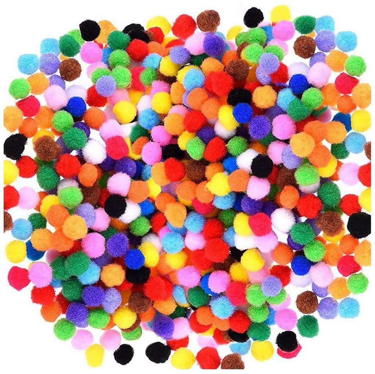 Eduplan Pompoms Pack 1,000pcs/Pack ASSORTED SIZE &