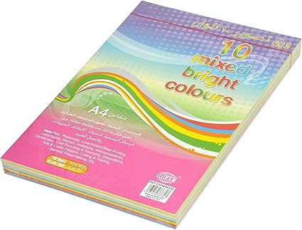 FIS®PREMIUM COLOR P.COPY PAPER A4, 80G 10 ASST.COLORS 200SH.
