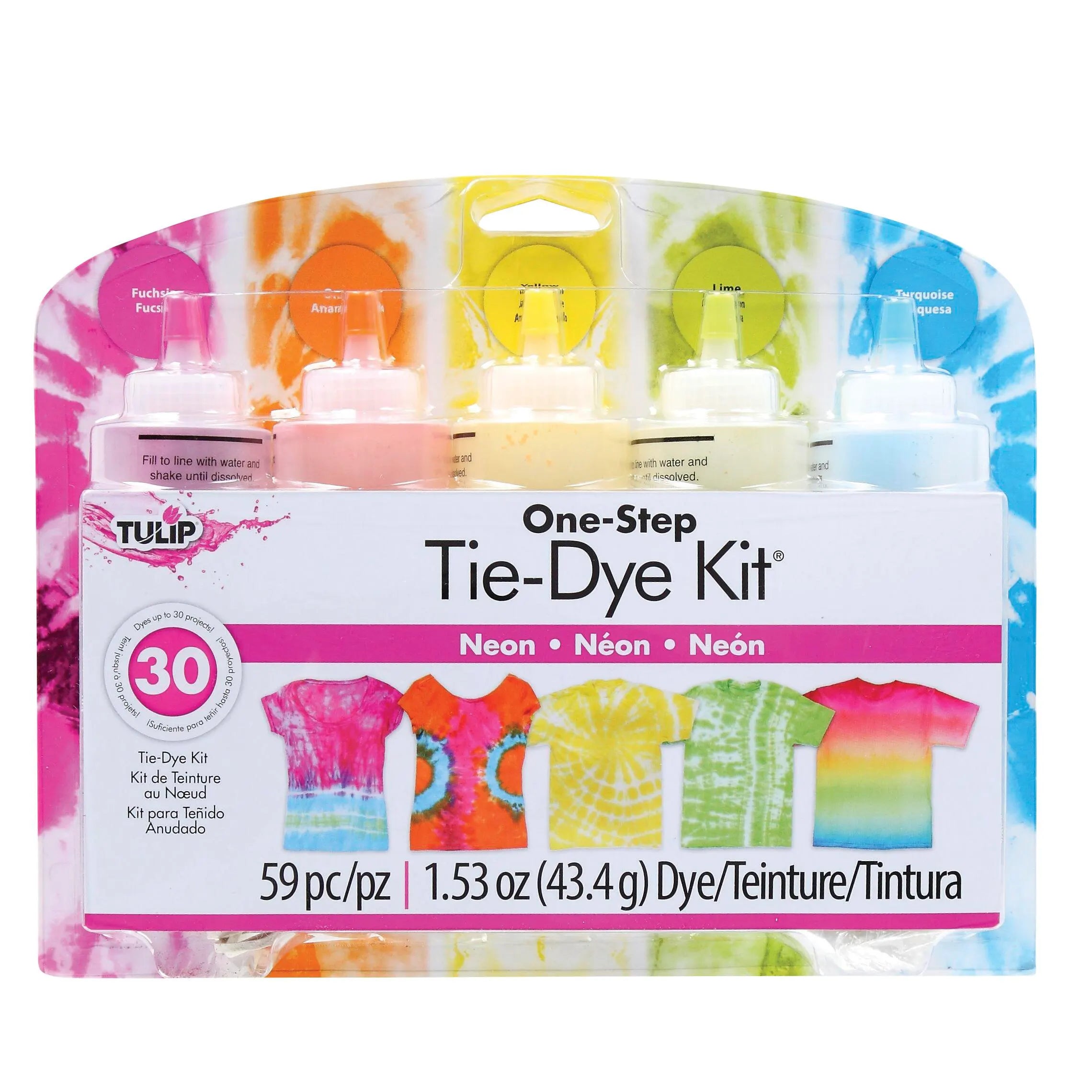 TIE-DYE KIT NEON TULIP ONE-STEP