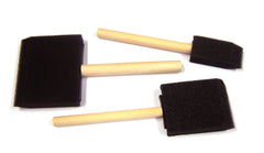 Wooden Handle Foam Brush Pk 3