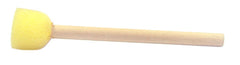 Wood/Yellow Foam Brush Pk 10