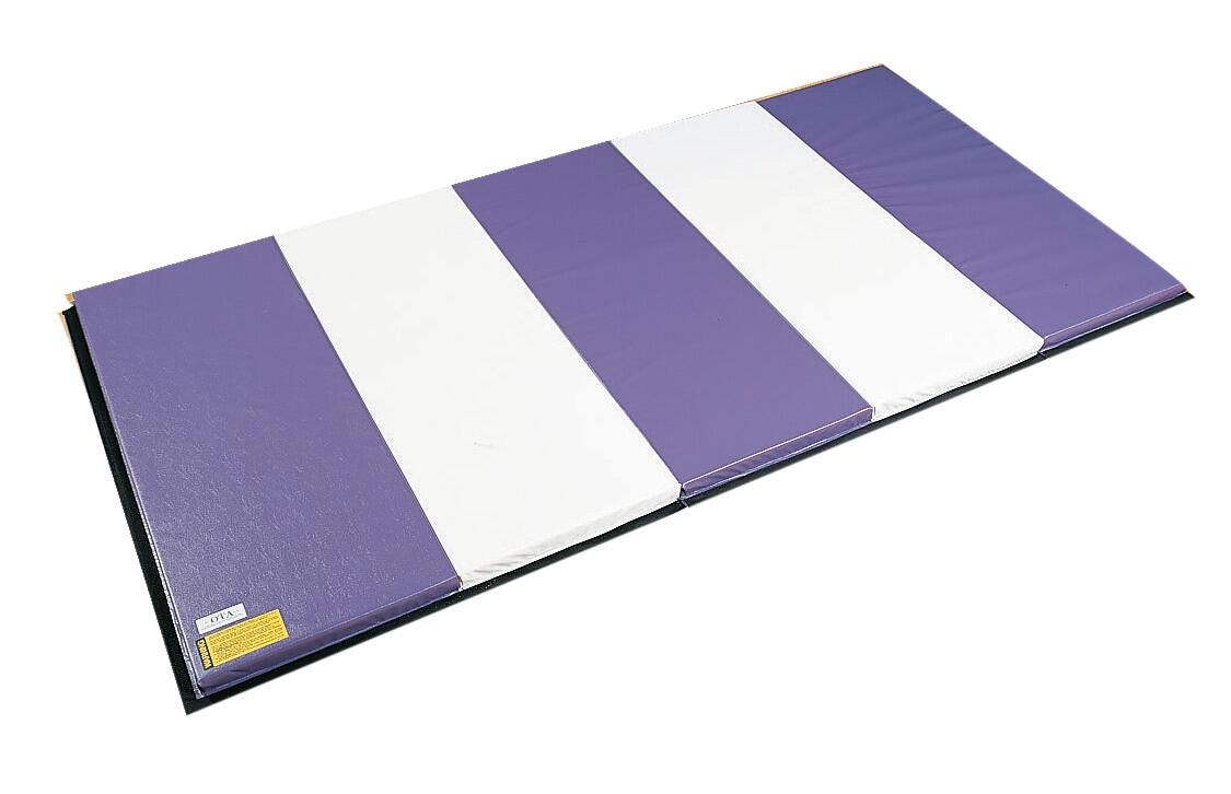 SPORTIME - TUMBLING FOLDING MAT - WITHOUT HOOK AND LOOP - 2 COLOR OPTION - 5 X 10 FT - SPECIFY MAT COLOR 1 - SPECIFY MAT COLOR 2