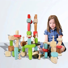 75-Piece Colorful Stacking Stone Blocks