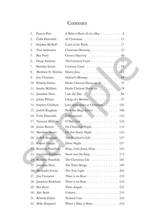 On Christmas Night - 32 carols and anthems for choirs