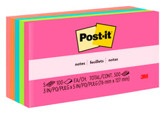POST-IT NOTE 3X5 POPTIMISTIC PACK OF 5
