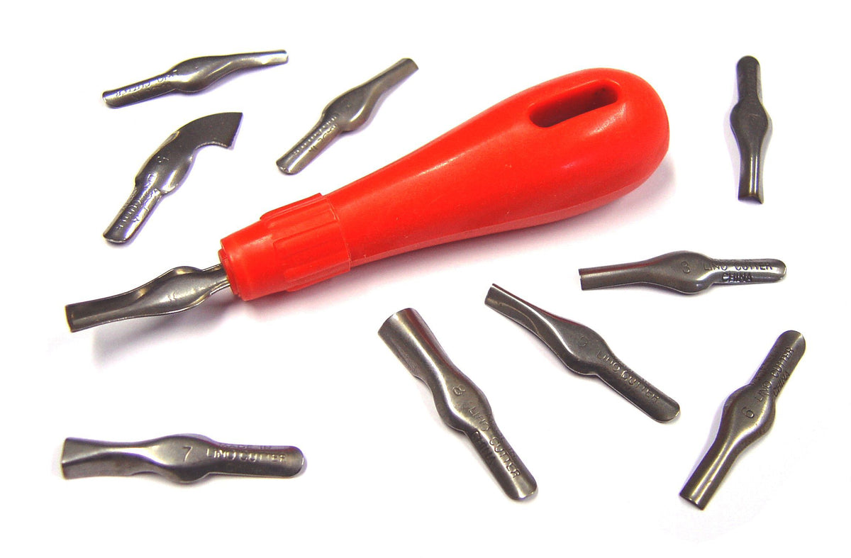 Lino Cutters Pack 10 with Handle