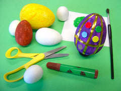 Assorted Polystyrene Eggs Pk 30