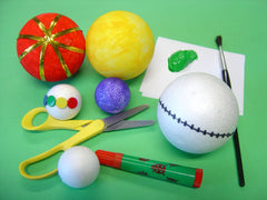 Assorted Polystyrene Balls Pk 75