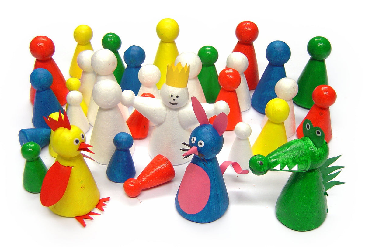 Polystyrene Cone Puppets Pack 30