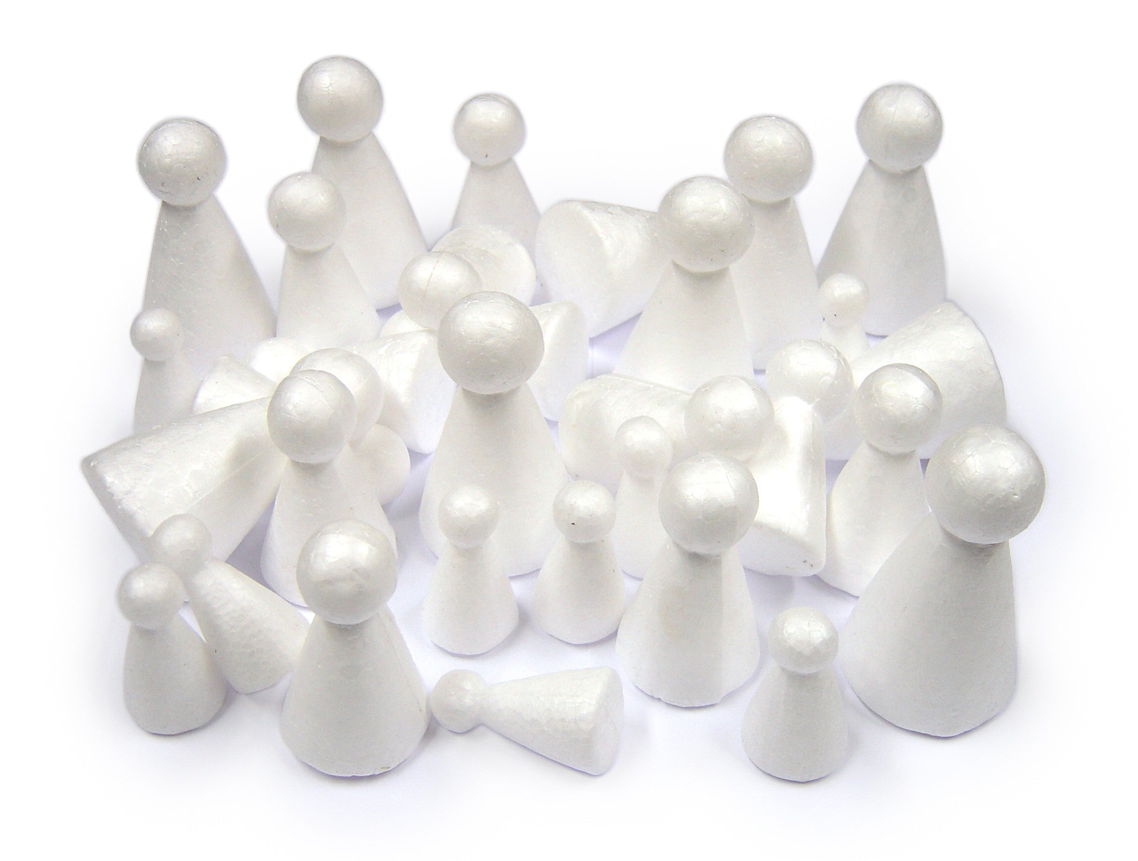 Polystyrene Cone Puppets Pack 30