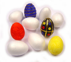 Polystyrene Eggs 78mm Pack 10