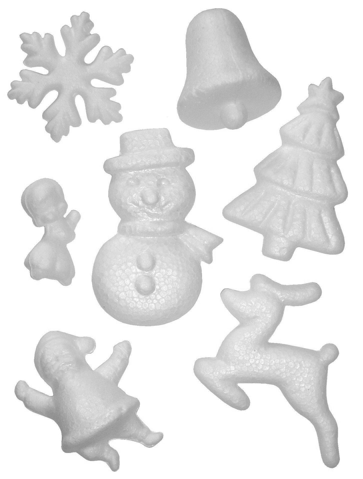 Polystyrene Xmas Shapes Pk 35