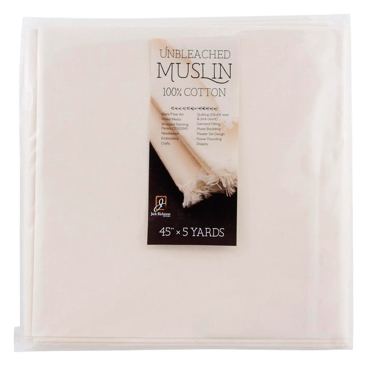 MUSLIN UNBLEACHED 45 IN X 5 YD