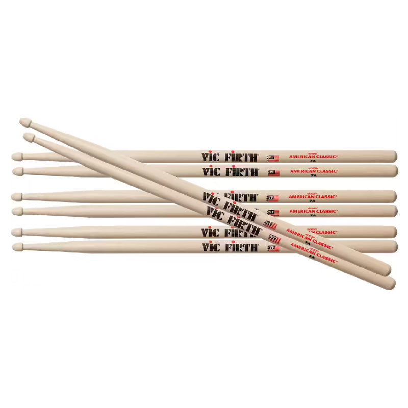 Vic Firth American Classic 7A drumsticks value pack