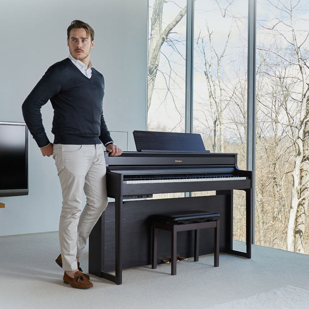 Roland HP702 digital piano - Dark rosewood