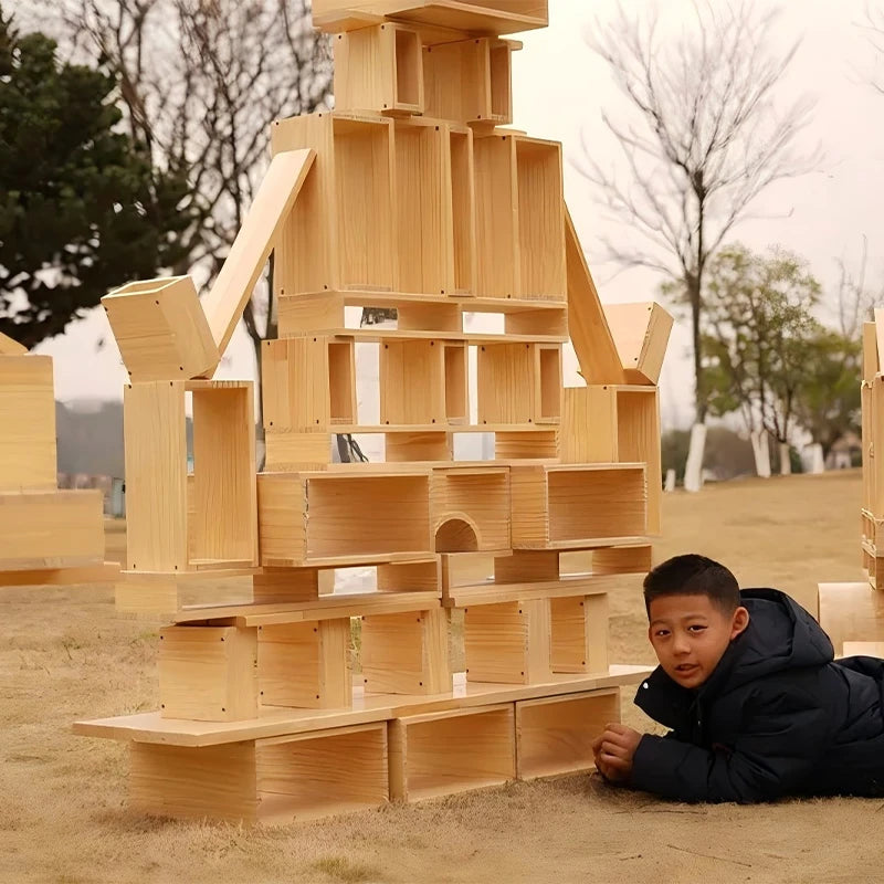 80 pieces outdoor hollow building blocks