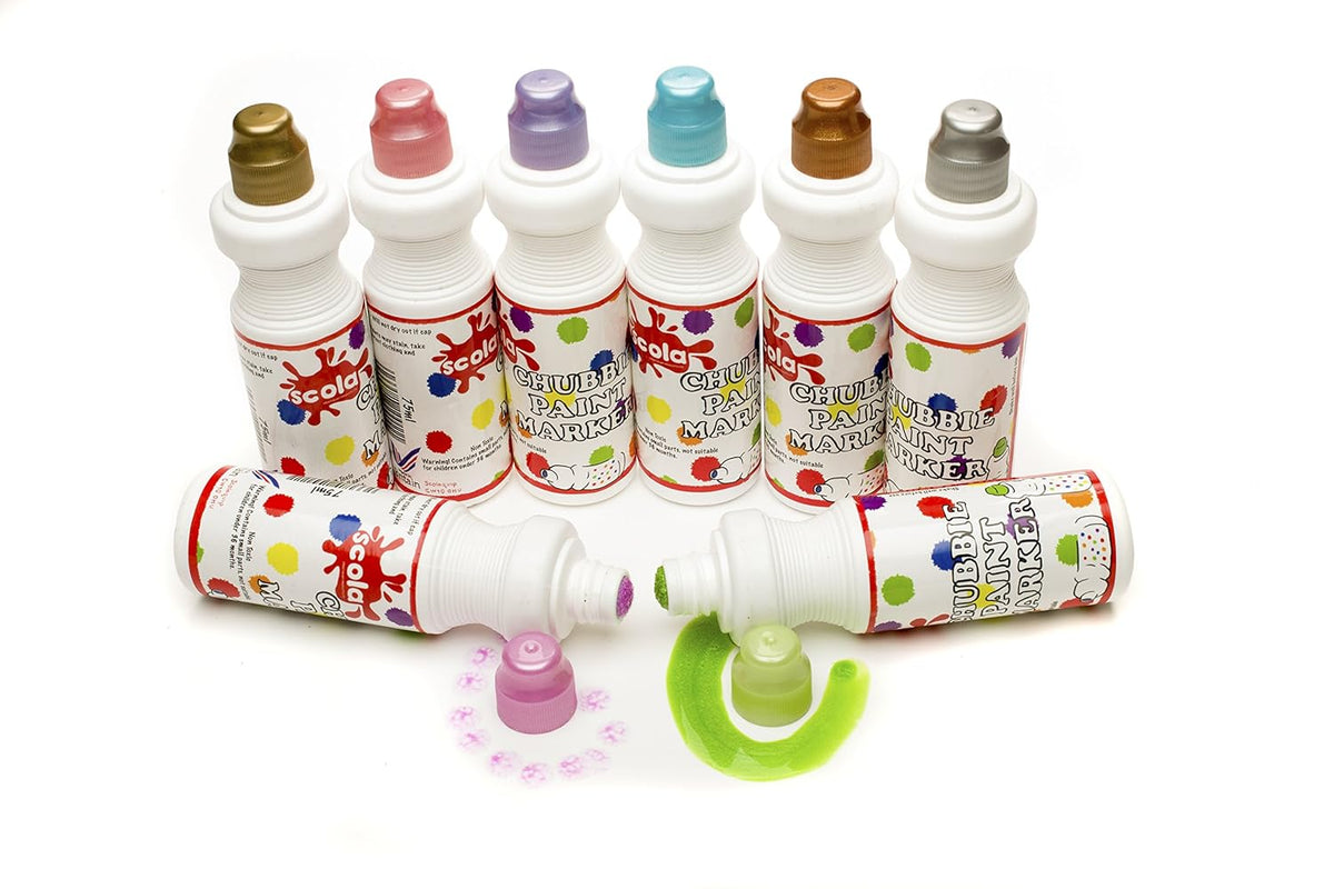 SCO CHUBBI MARKER ASSORTED PEARLESCENT 75ML 8PCS -Min Qty 1