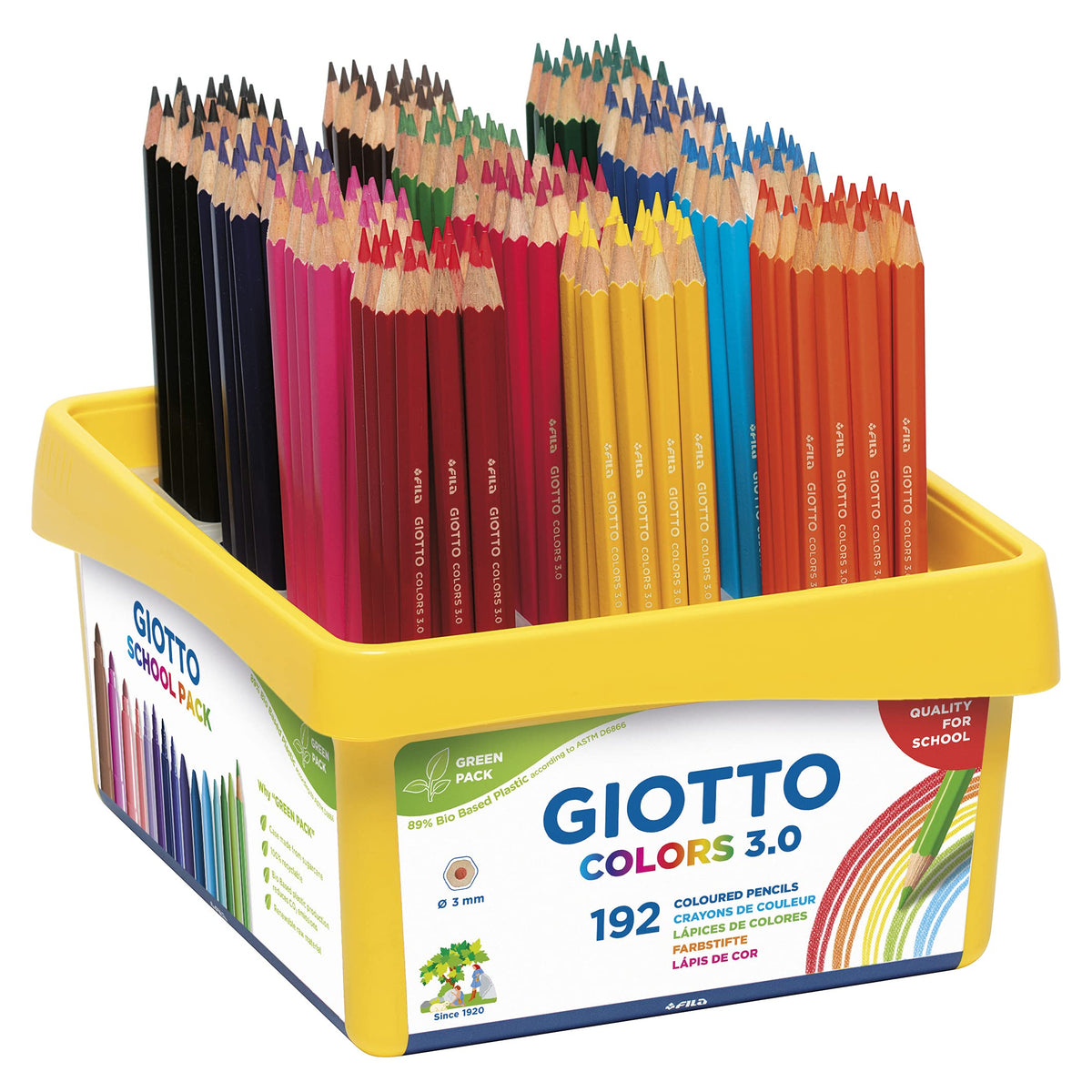 GIO COLORS 3.0 PENCIL 192PCS SCHOOL PACK -Min Qty 1