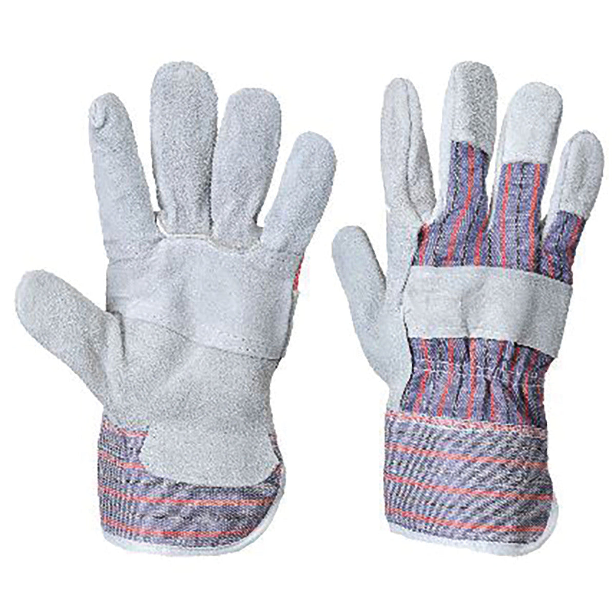 Canadian Rigger Gloves Grey Leather