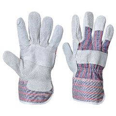Canadian Rigger Gloves Grey Leather