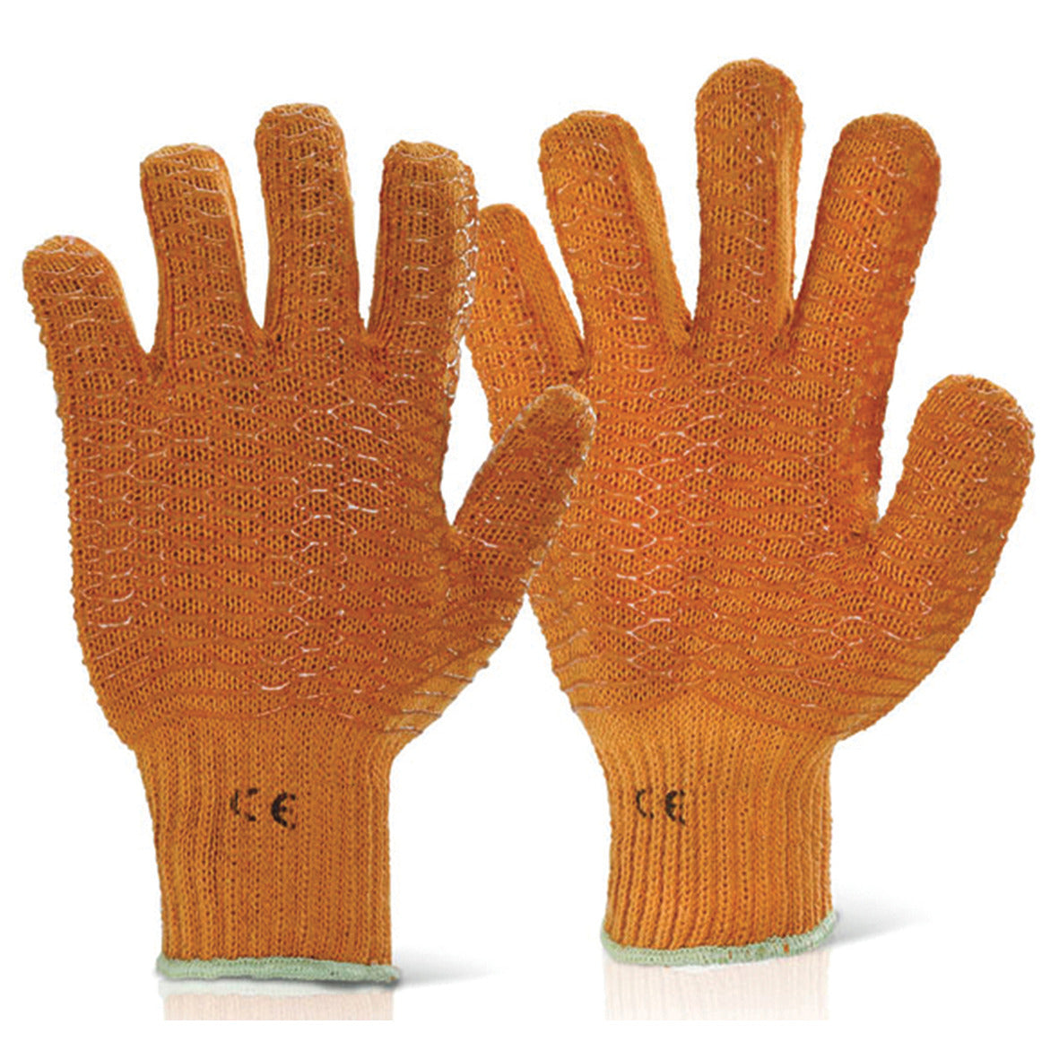 Glove Nylon With Pvc High Grip Gold