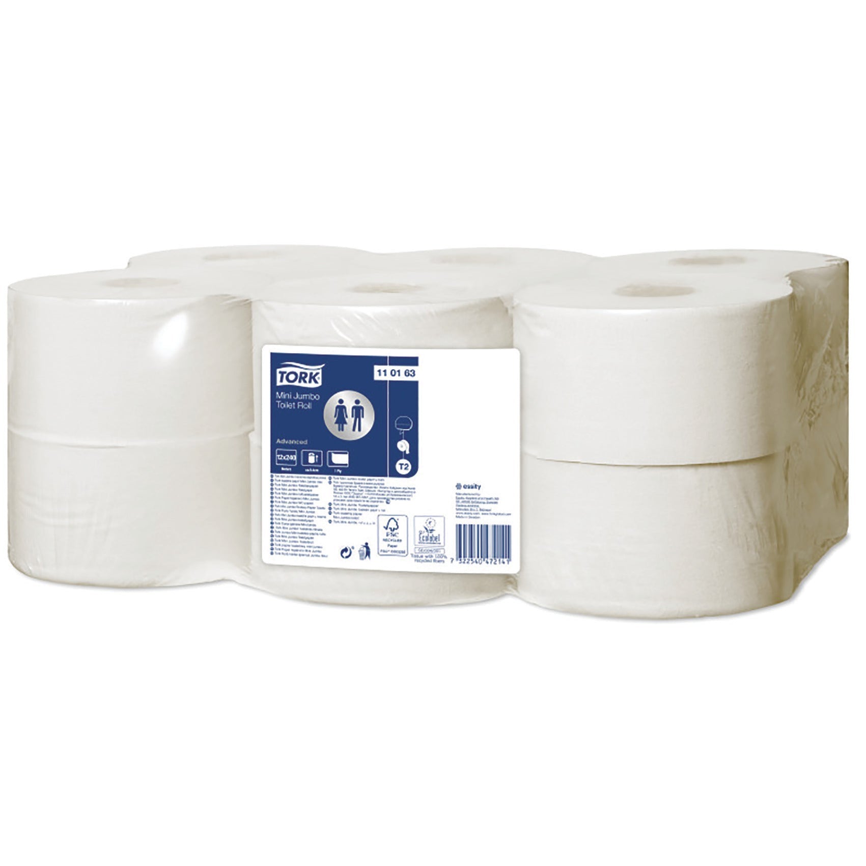 Roll Toilet Mini Jumbo 1Ply Cs Of12