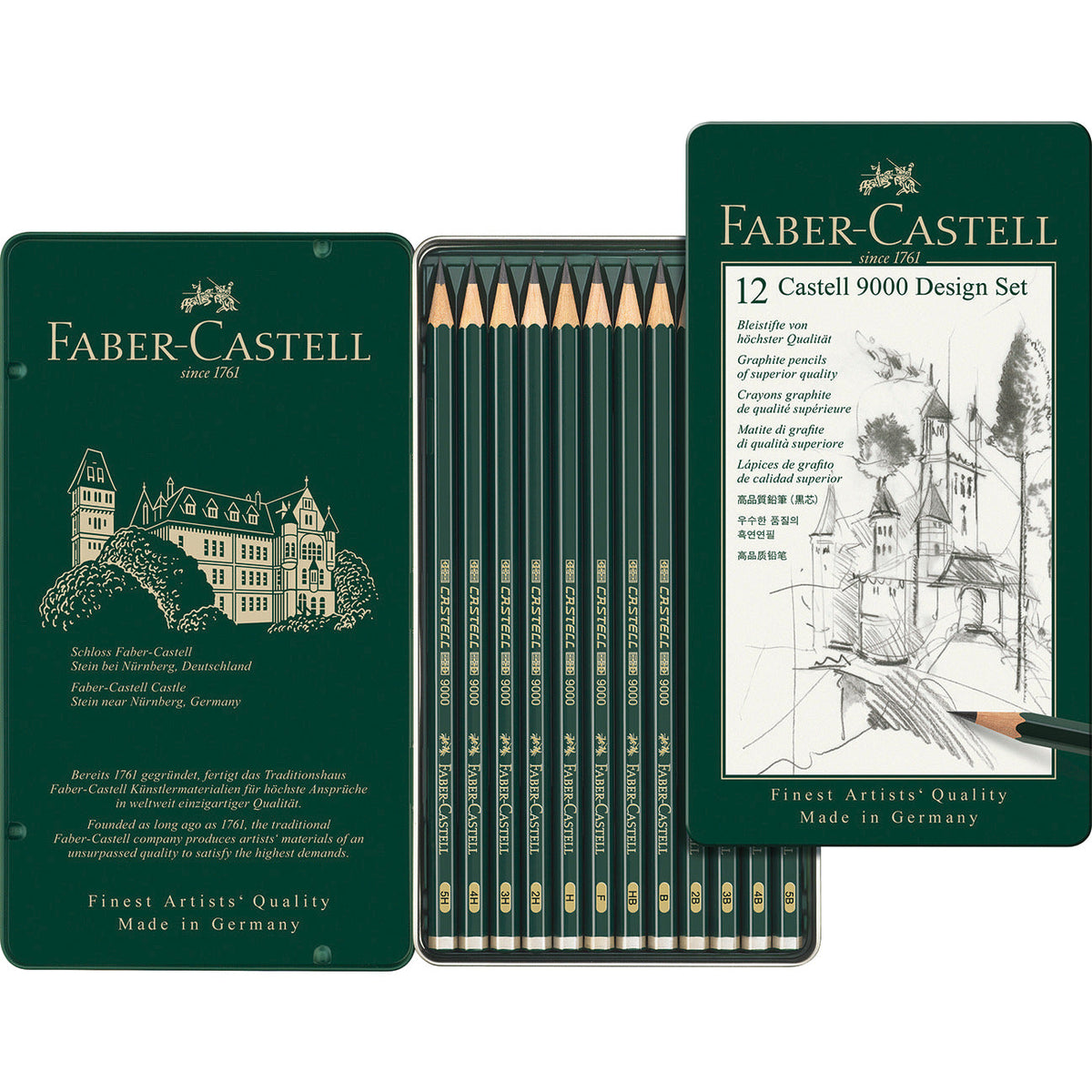 Pencil Faber 9000 Des Set 5B-5H Pk12