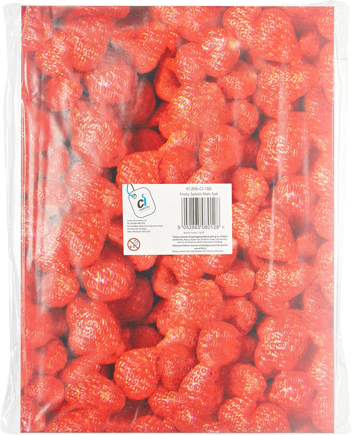 SCO SPLASH MAT FRUITY ASSORTMENT 1MX1.5M 5PCS -Min Qty 20