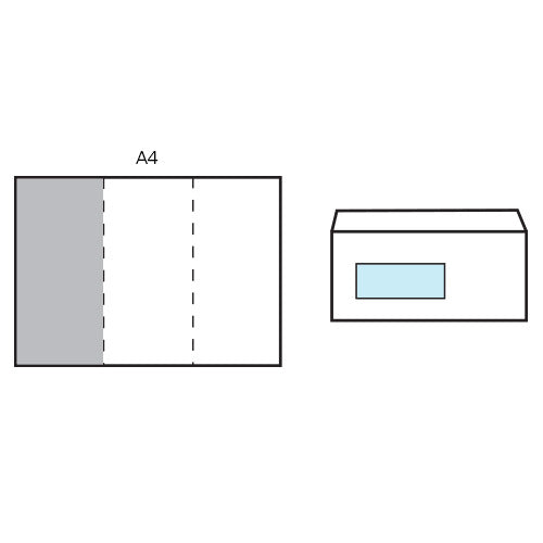 Env S/Seal Wnw White Dl Wall. Box 1K
