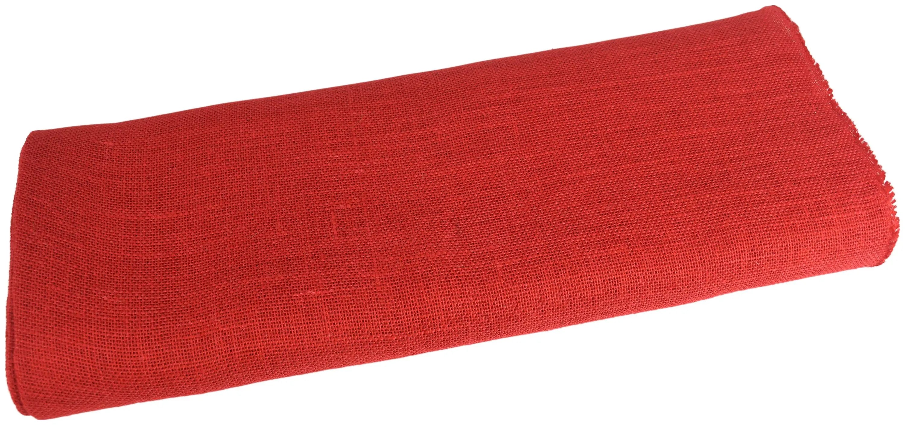 BURLAP DECORATOR 46 IN X 5 YD RED