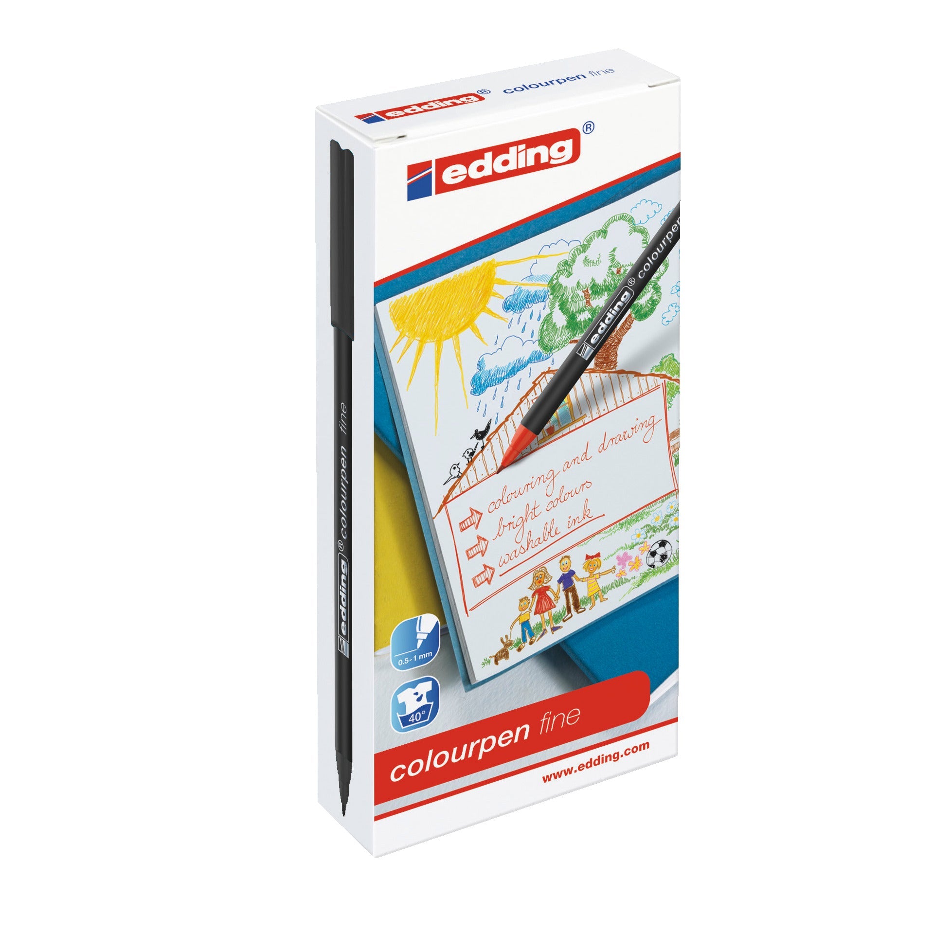 Colourpen Fine Black Bx12