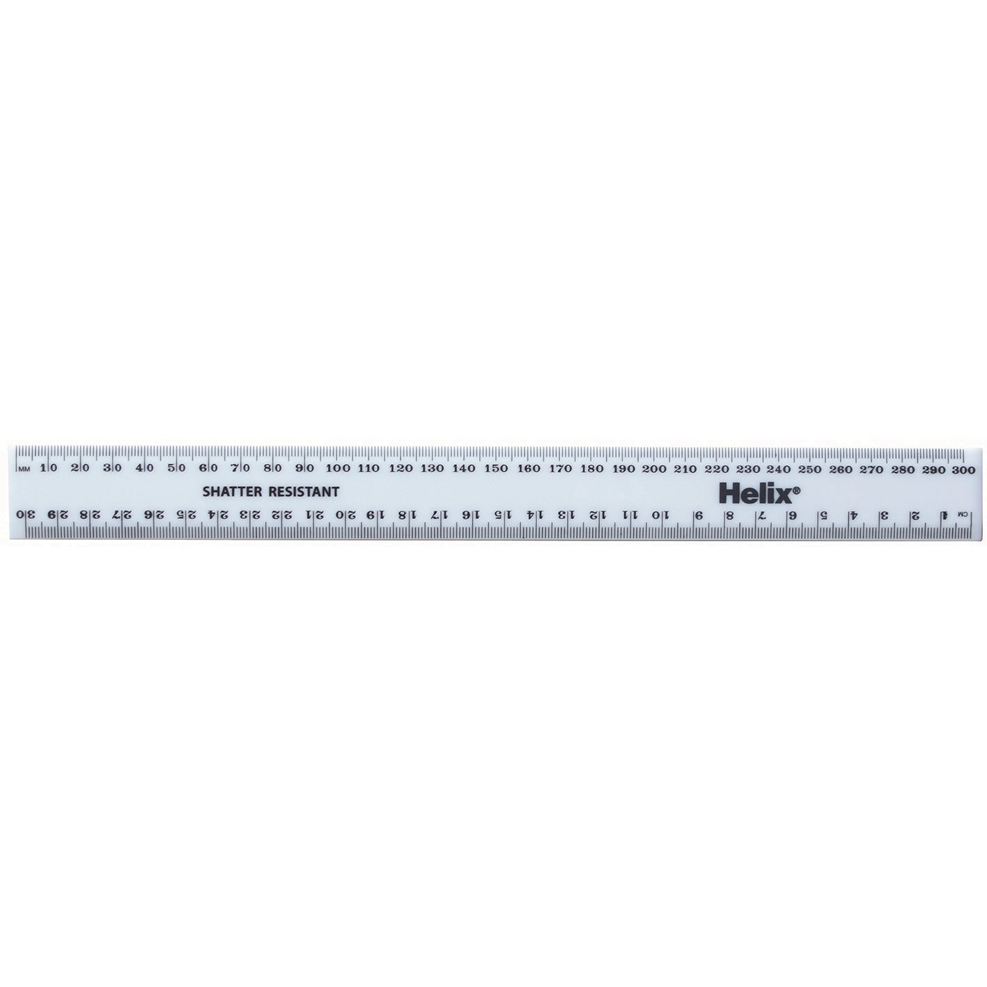 Ruler Plastic White 30Cm Box 100