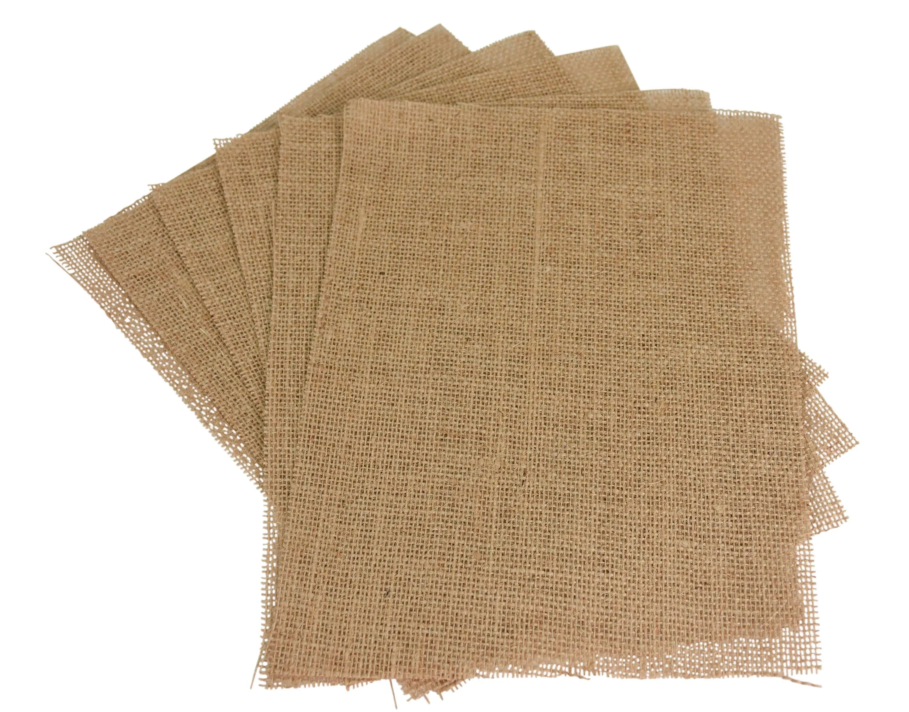 BURLAP DECORATOR 9 X 12 IN NATURAL PK OF 6