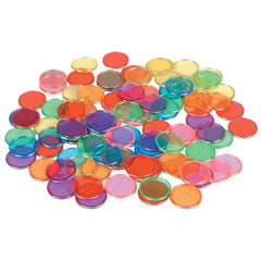 Colourful Transparent Discs Pk.100