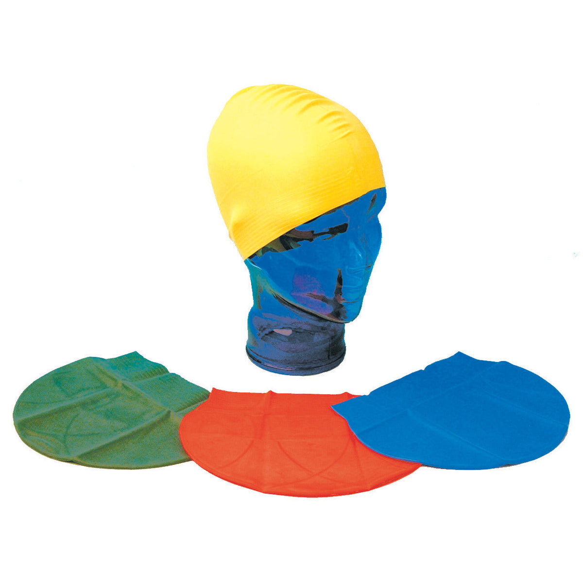Cap Swimming Latex Ast/Col Pk12