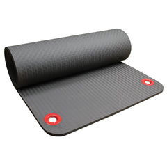 ALIGN PILATES STUDIO MAT 10MM, GRAPHITE, WITH EYELETS