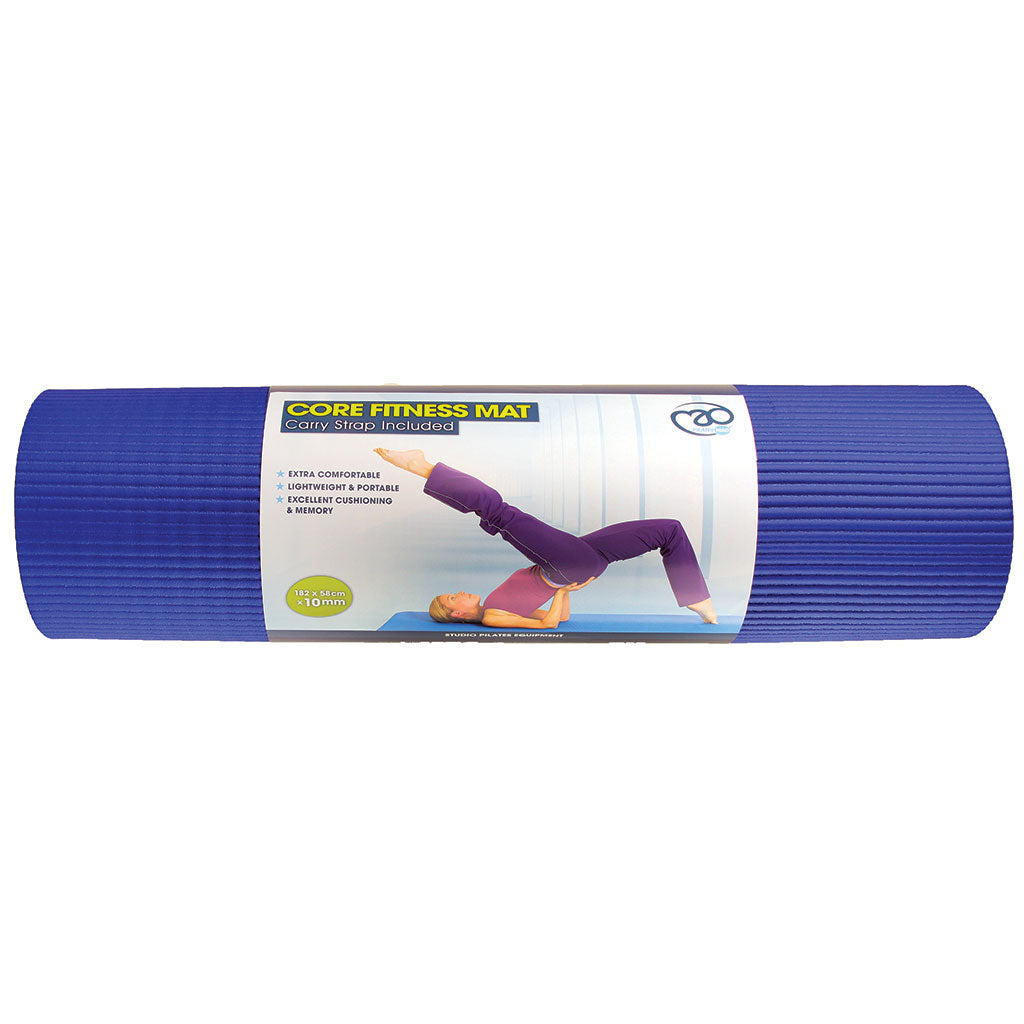 CORE FITNESS MAT 10MM, BLUE, WITHOUT EYELETS