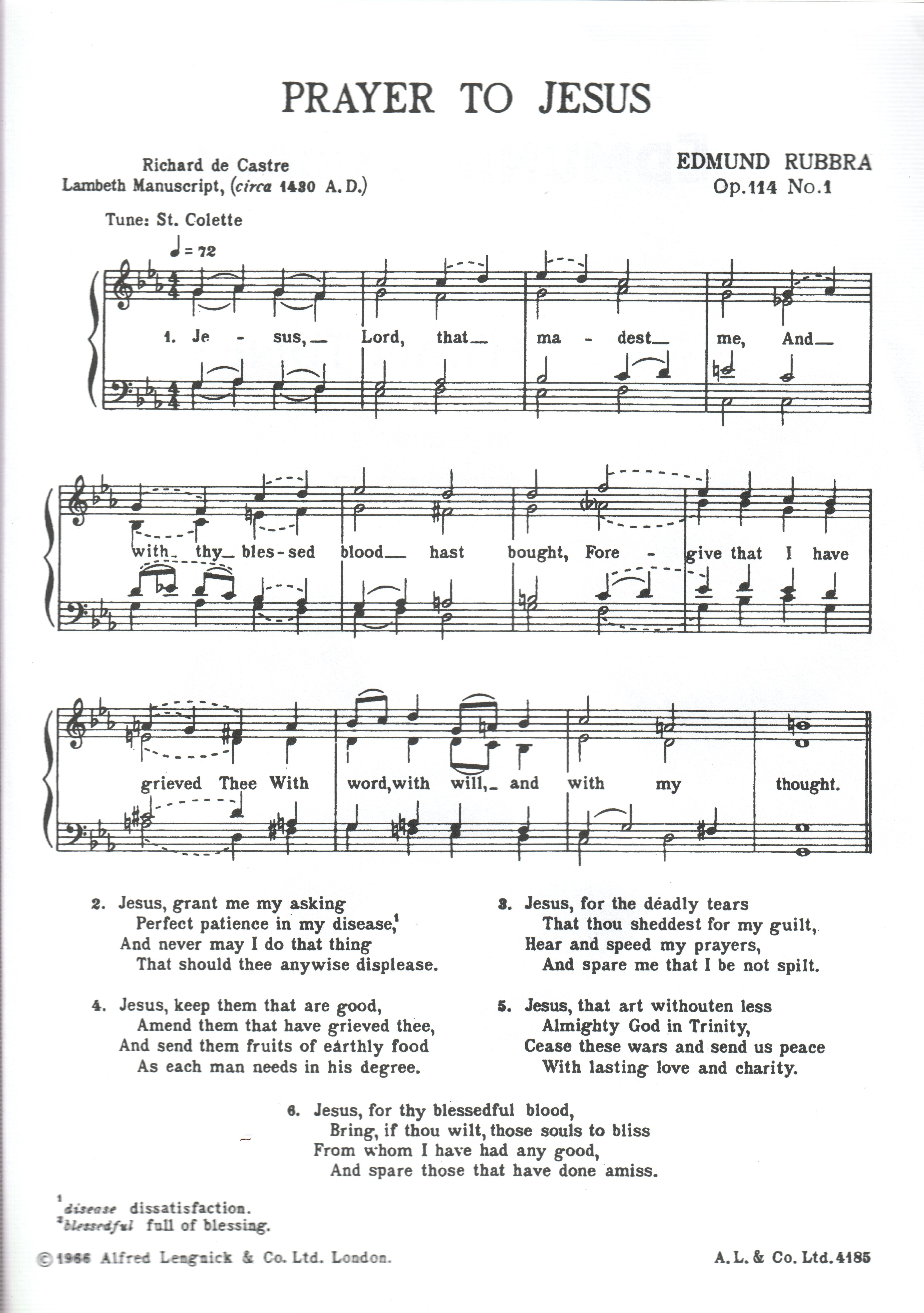 Rubbra Three Hymn Tunes Op 114