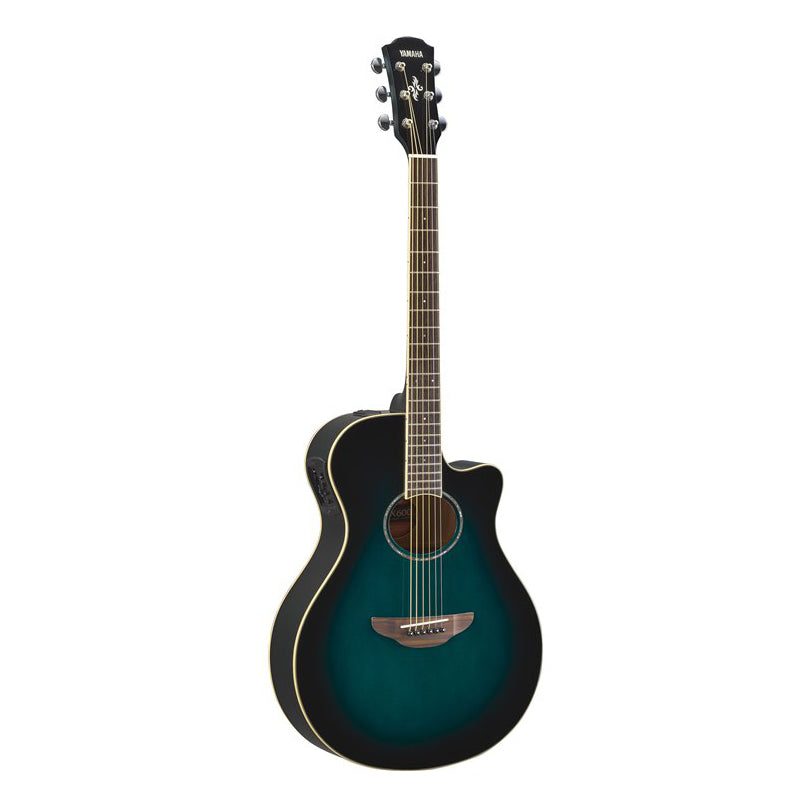 Yamaha APX600 4/4 cutaway electro-acoustic guitar in gloss - Oriental blue burst