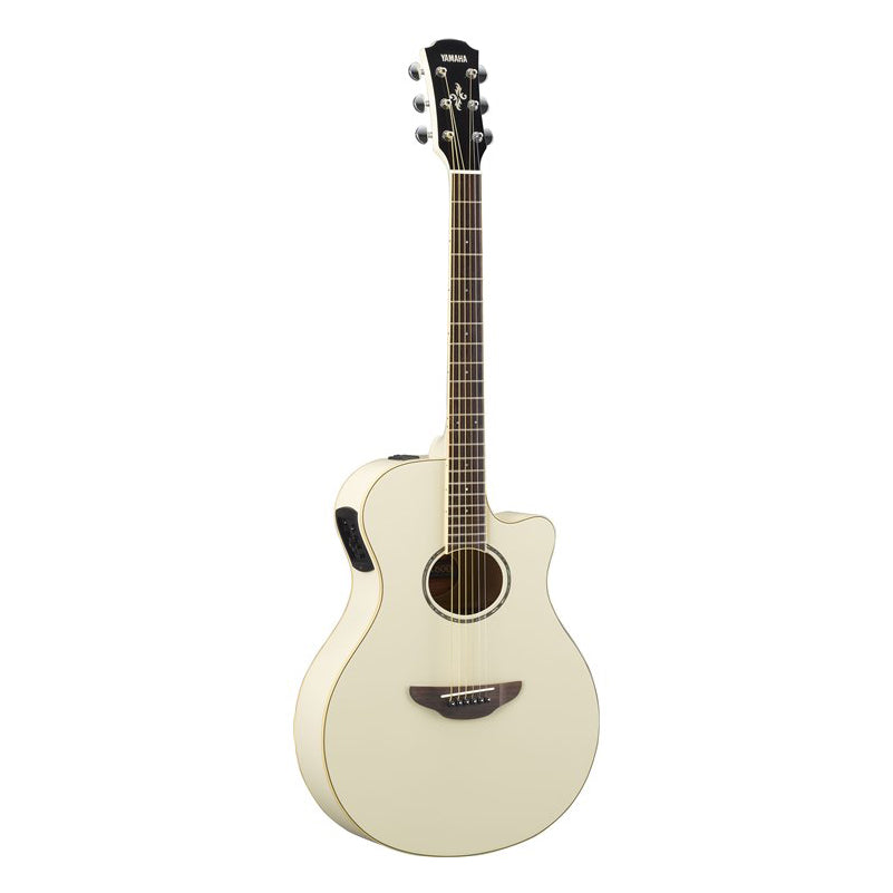 Yamaha APX600 4/4 cutaway electro-acoustic guitar in gloss - Vintage white