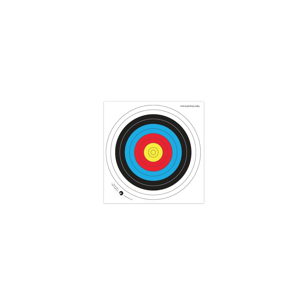 PAPER ARCHERY TARGET FACE 40CM, PACK OF 10
