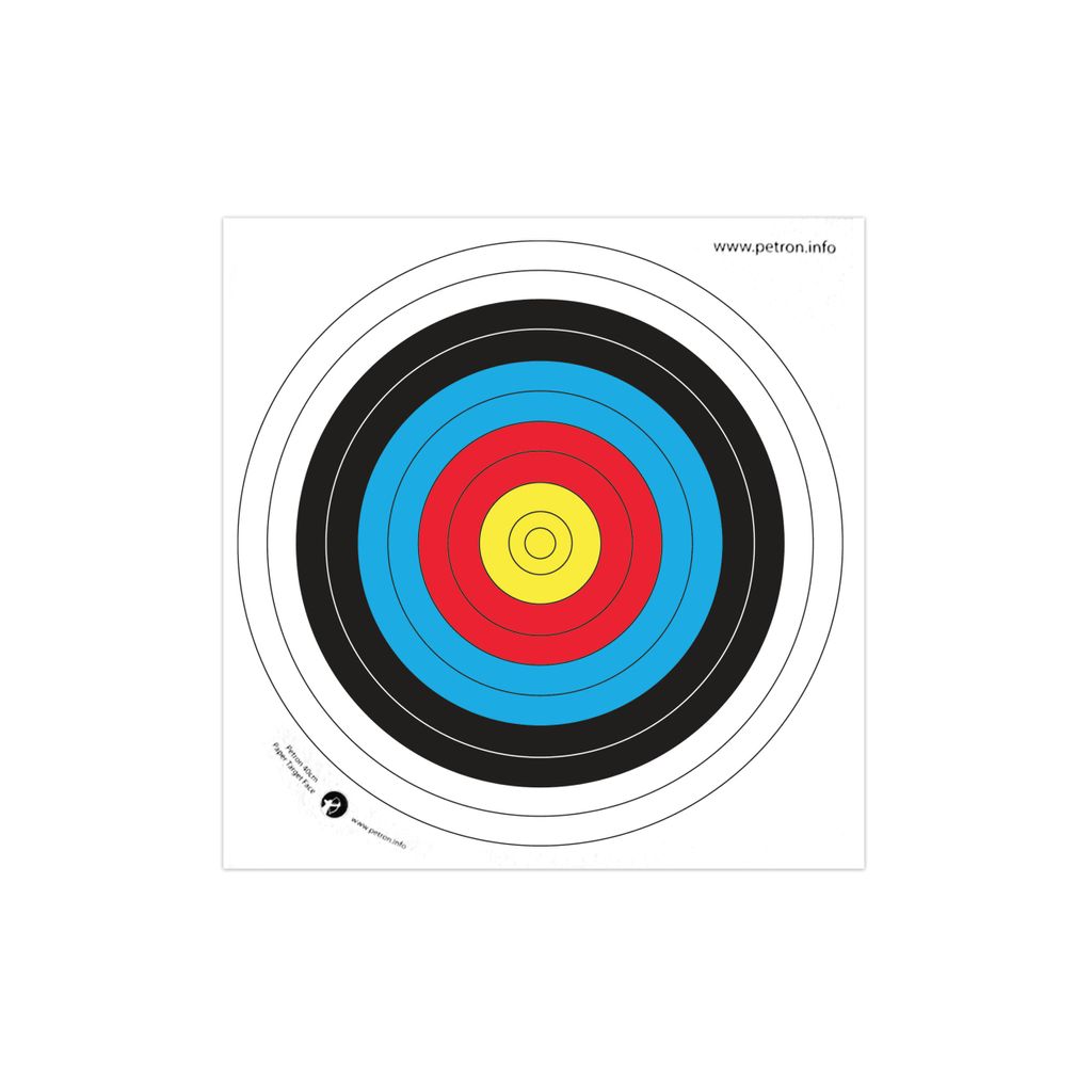 PAPER ARCHERY TARGET FACE 80CM, PACK OF 10