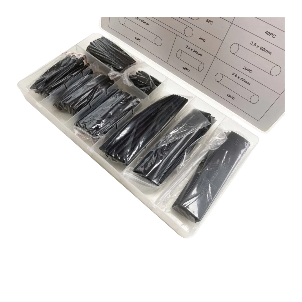 Black Heat Shrink Tubing - 150 Piece
