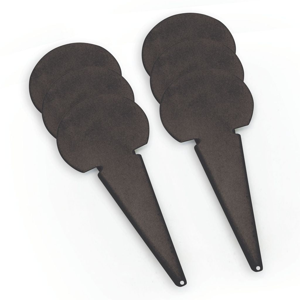 PLAIN THROWING MARKER 75MM, BLACK, SET OF 6