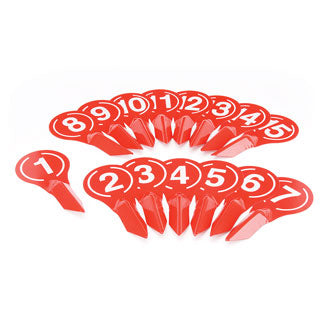 LARGE THROWING MARKER 100MM,NUMBERED 1-15, SET OF 15