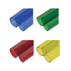Transparent Acrylic Tubes - Pack of 12 - Assorted