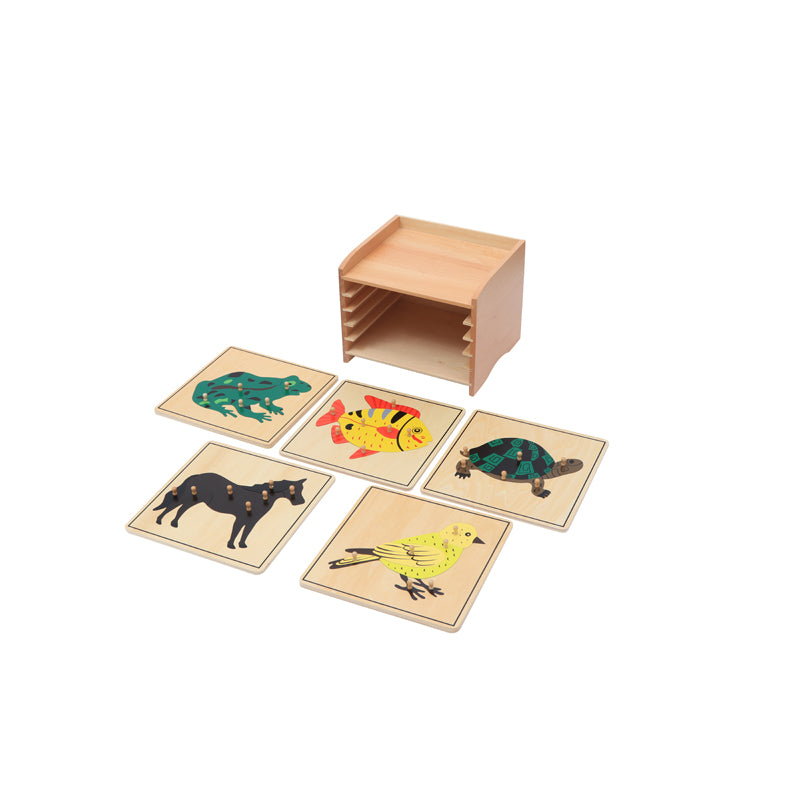 Animal Puzzle Cabinet (5 Puzzles Included)